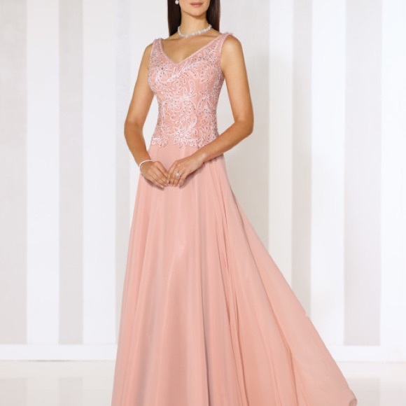 Cameron Blake SHELL pink MOB gown - Picture 1 of 6
